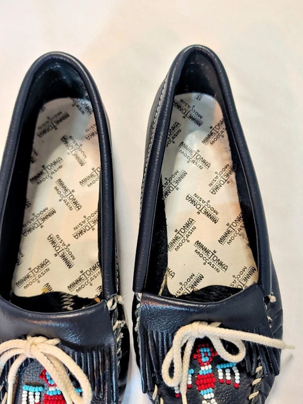 Minnetonka Thunderbird Double Sole Moccasin Moccasins Blue